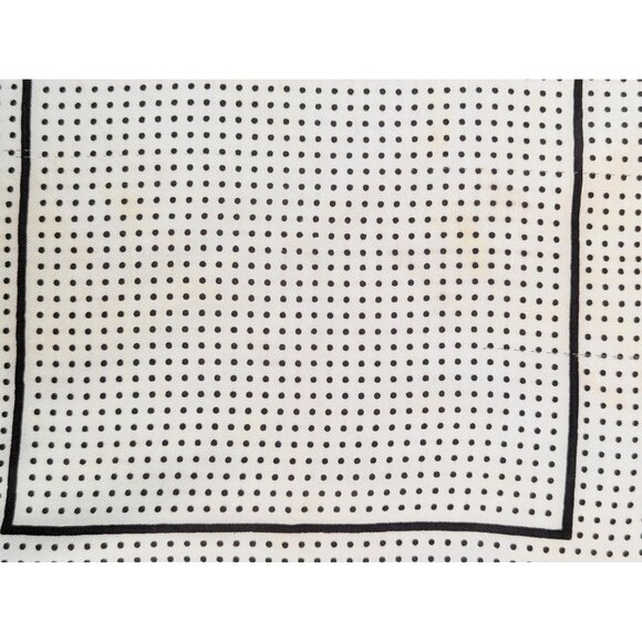 Vintage 1950s Italian Silky 26" Square Brown Polka Dot Scarf Retro MCM Scarf - Picture 7 of 8